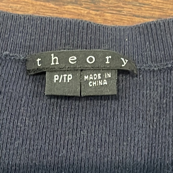 Theory Women’s Navy Short Sleeve Dress Size Petite - Picture 5 of 5